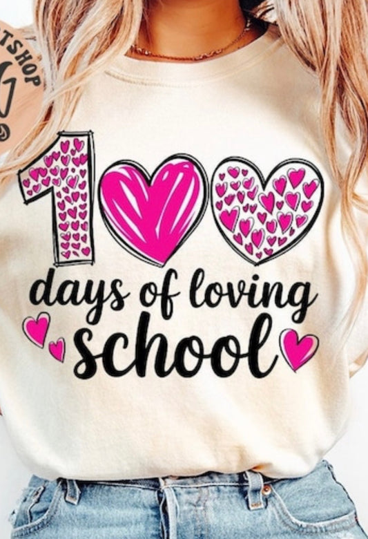 100th Day of School T-Shirt: (white shirt)