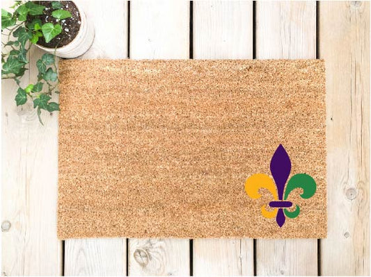 Fleur De Lis Corner Doormat