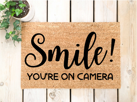 Smile! You're on Camera Doormat